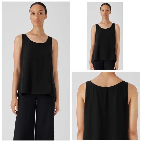 St. John's Bay Tops - 🌺 Eileen Fisher Black Tank Top Size MP